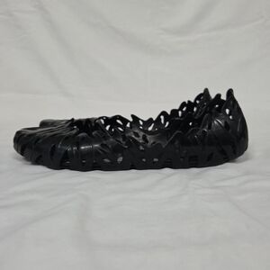 Melissa X Campana Cut Out Black Rubber Flats 9